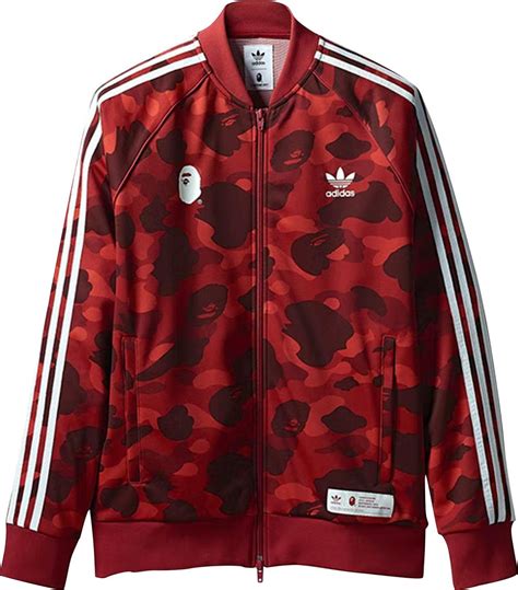 BAPE x adidas adicolor Track Top Raw Red Men's 